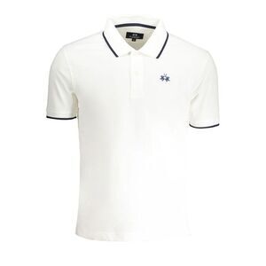 La Martina White Cotton Men Polo Men's Shirt